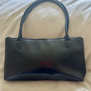 HOBO East West leather shoulder bag black